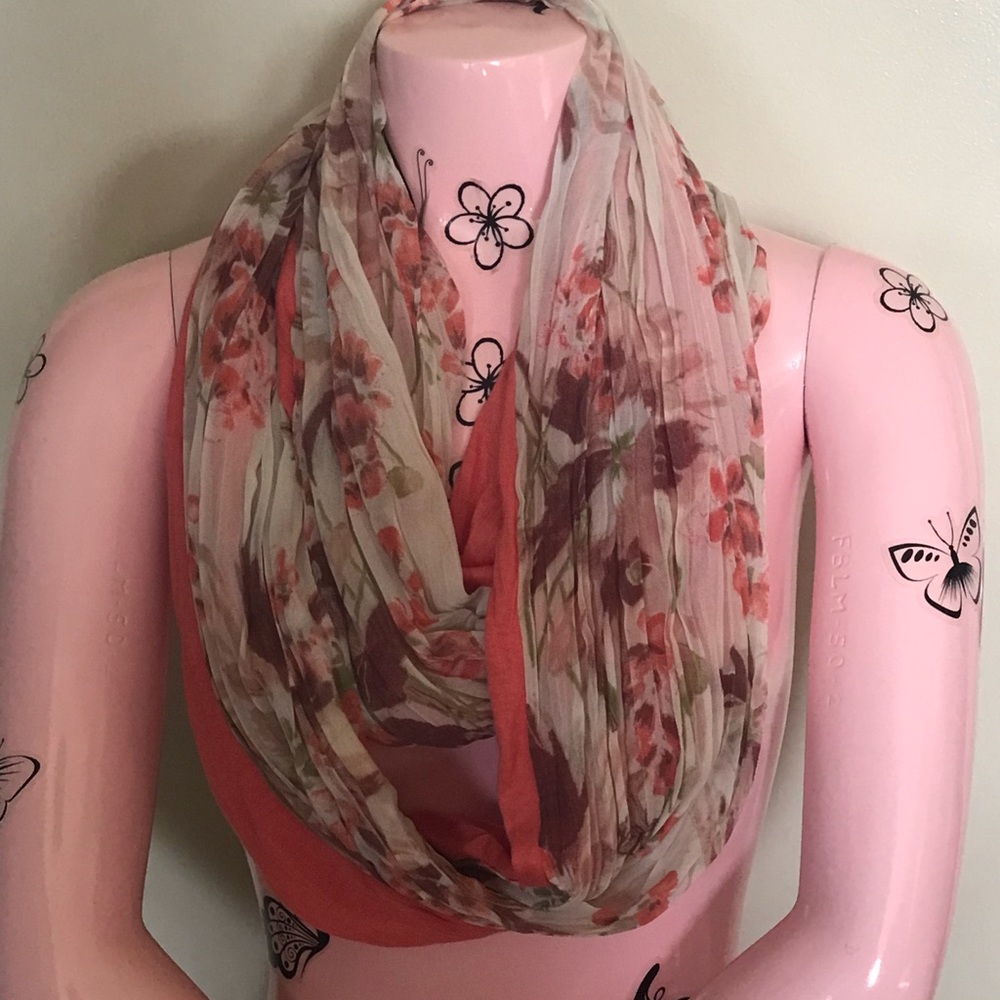 Beautiful orange scarf perfect for spring.
